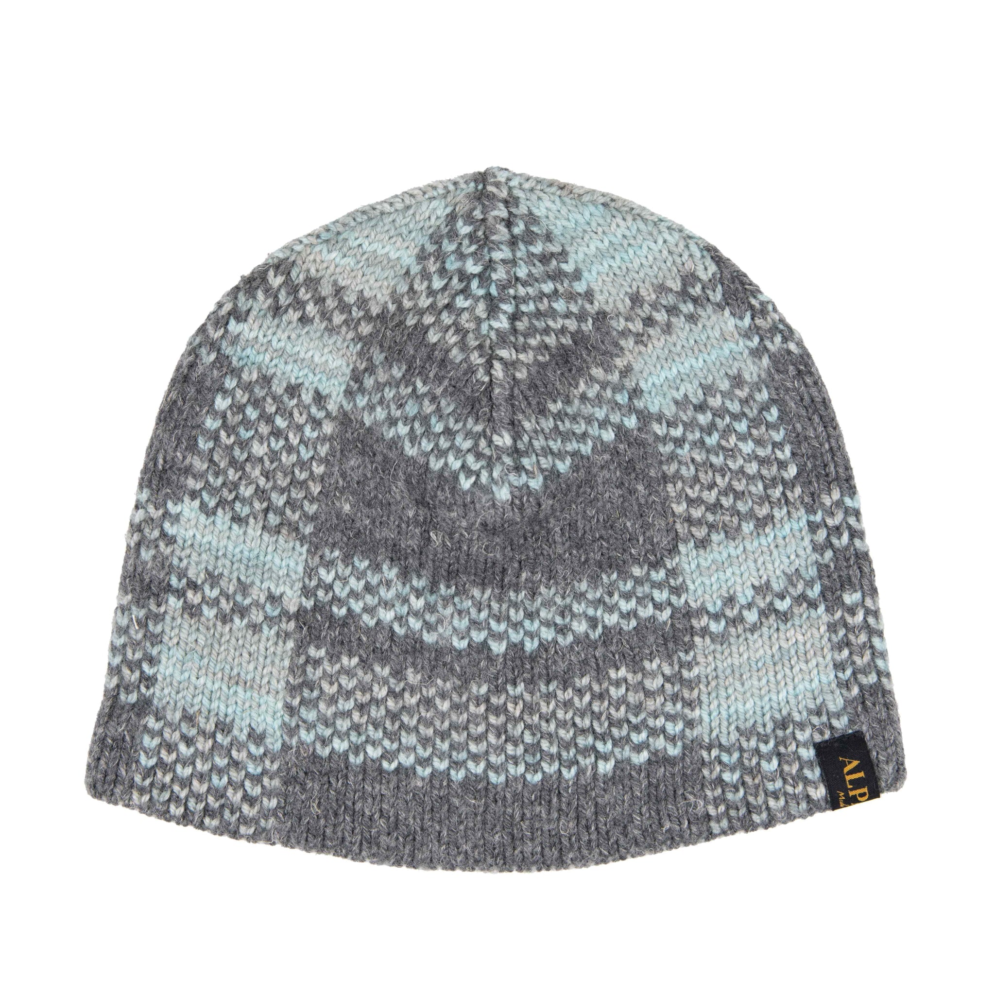 Klassische Merino Mütze mit Maulbeerseide in dunkelgrau von Alpakin