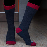 Alpaka Thermosocken – stylisch warm mit farbigen Akzenten
