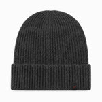 Winddichter Alpaka Beanie für kalte Wintertage in Farbe Holzkohle oder Melange
