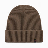 Alpaka Beanie winddicht und wärmend in Naturfarbe braun ohne chemische Färbung