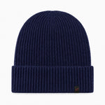 Beanie Wintermütze aus Alpakawolle in Dunkelblau