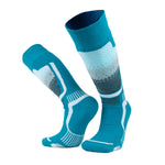 Atmungsaktive Alpaka Skisocken in türkis für Winteraktivitäten bei extremen Temperaturen
