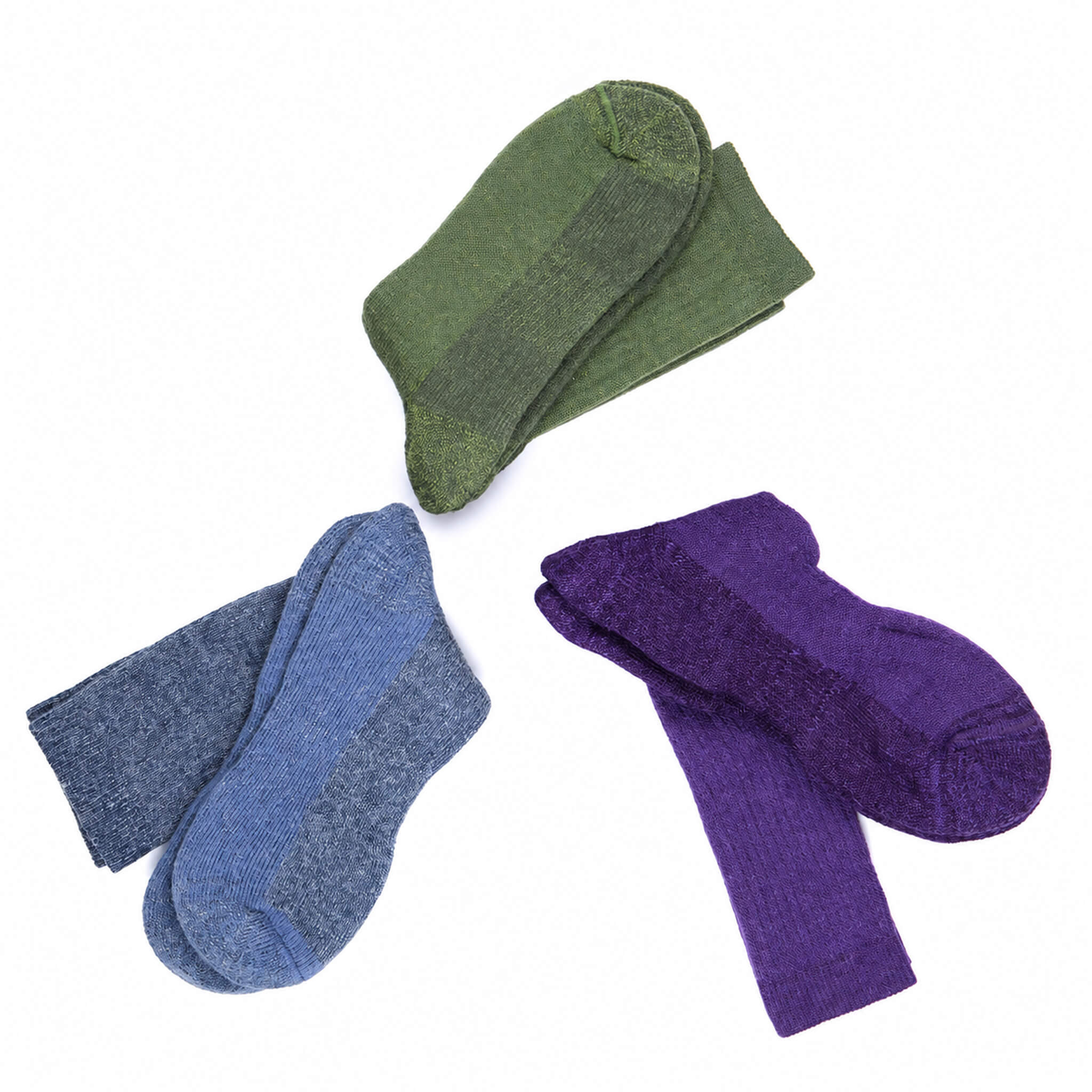 Atmungsaktive Alpaka Wandersocken in drei Farben