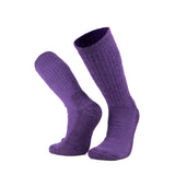 Alpaka Wollsocken in dunkellila für ein angenehmes Fußklima, ohne Frieren oder Schwitzen