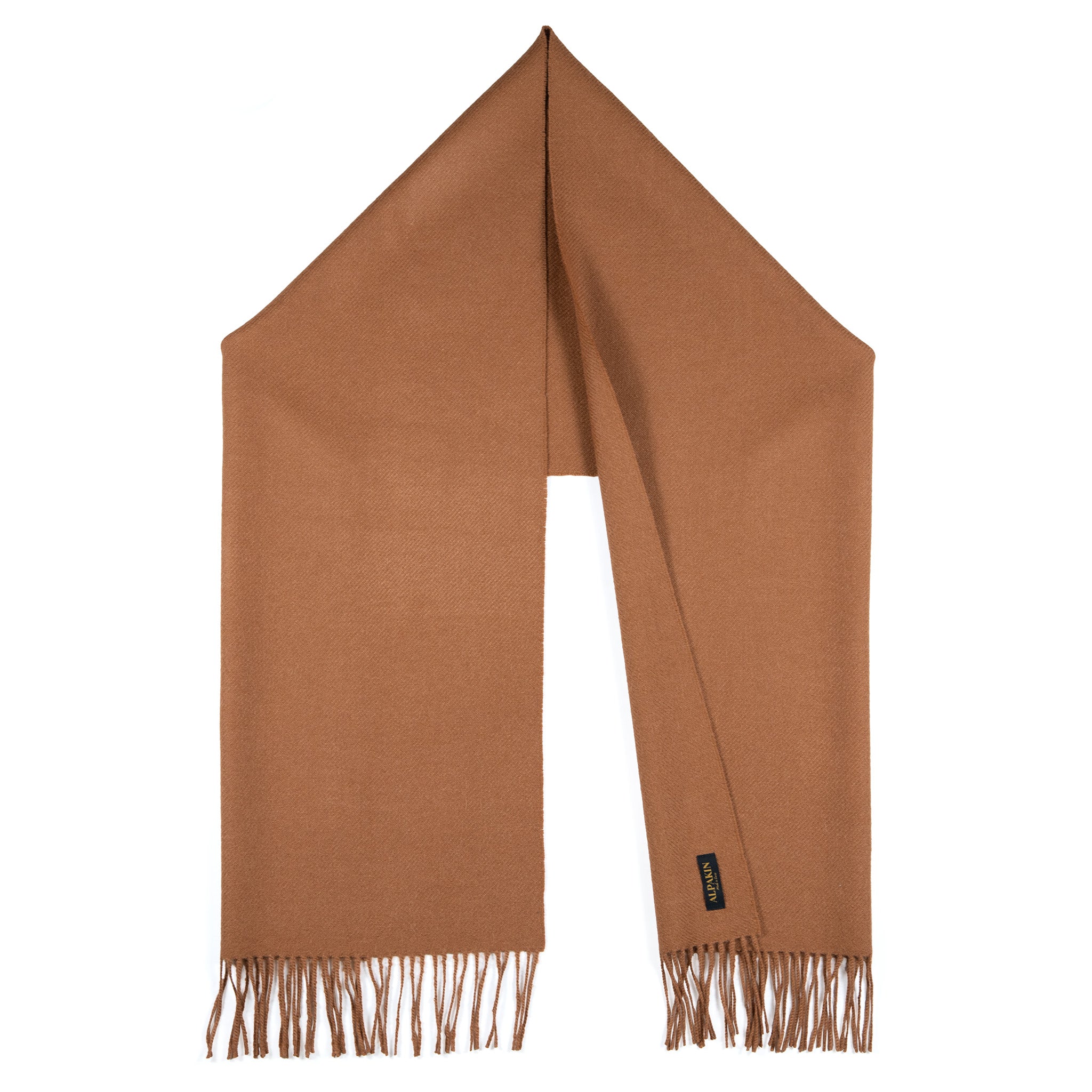 Sanfter Damen Alpaka Schal in Trendfarbe dunkelorange von Alpakin