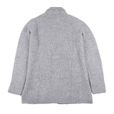 MIRA Alpaka Cardigan für Damen von Alpakin in grau von hinten