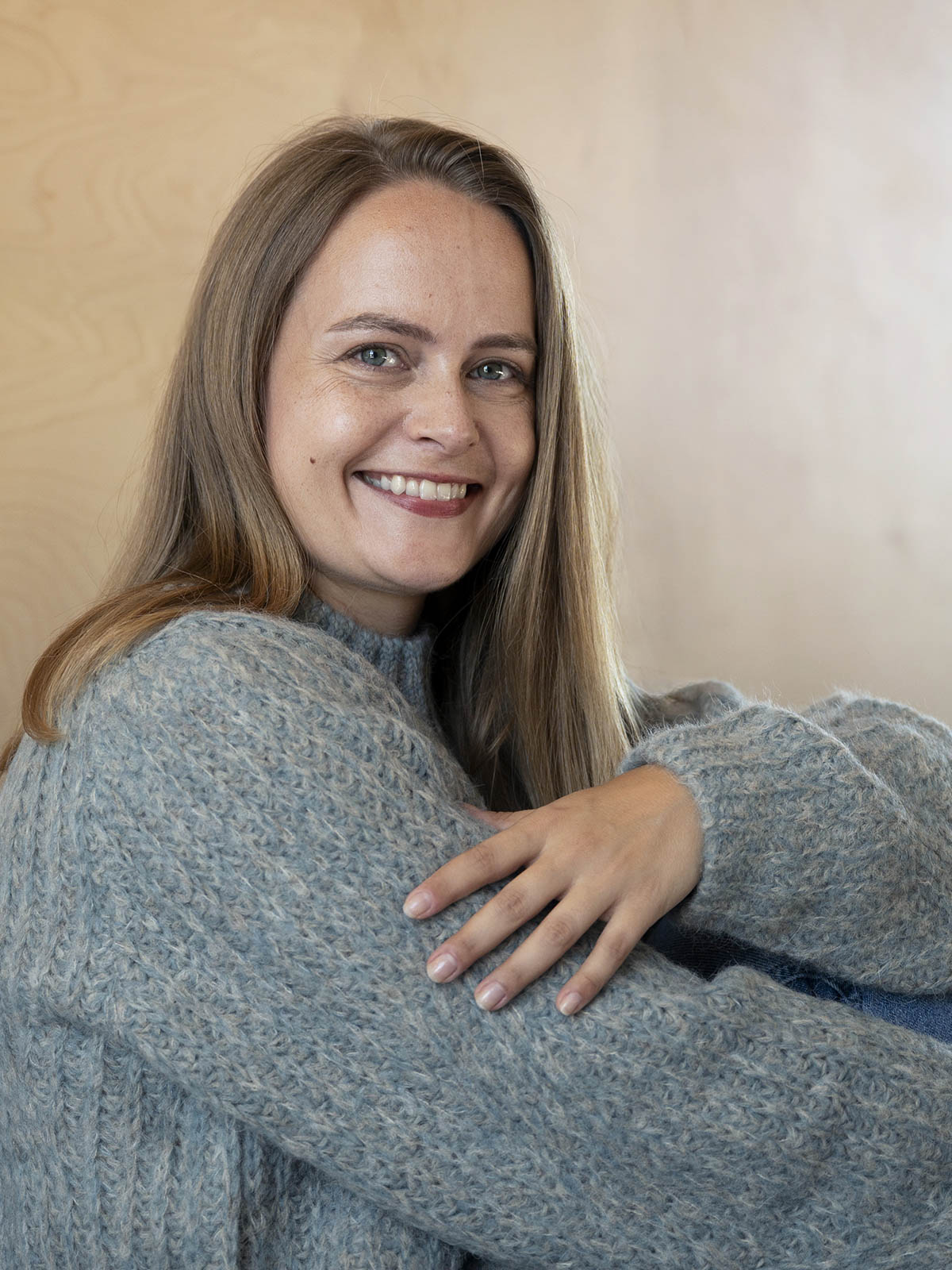Kuscheliger Wollpullover Elora in hellblau mit hohem Alpakawolle Anteil für mehr Wärme - Mobile Version