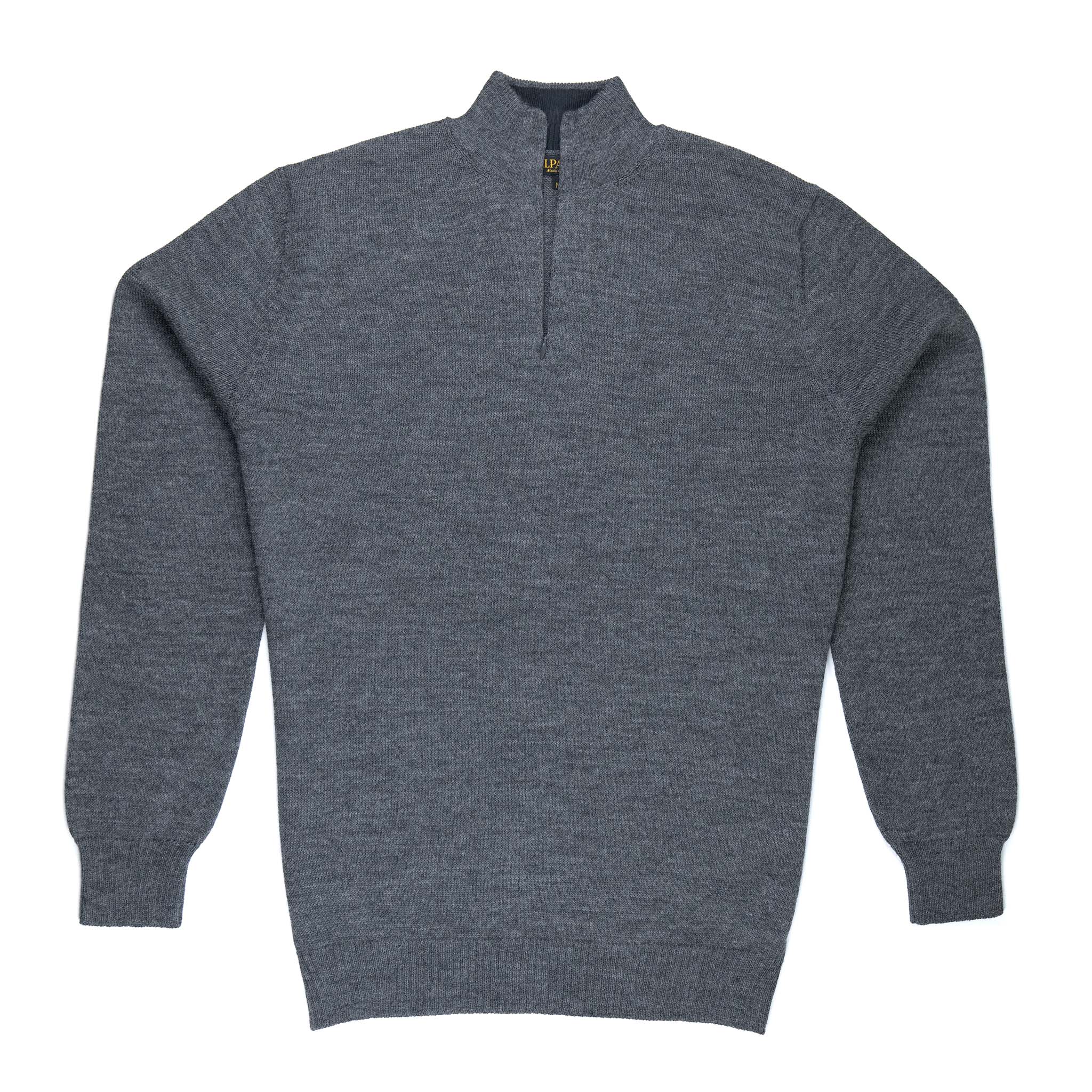 Dunkelgrauer Alpaka Troyer für Herren Munay von Alpakin von vorne