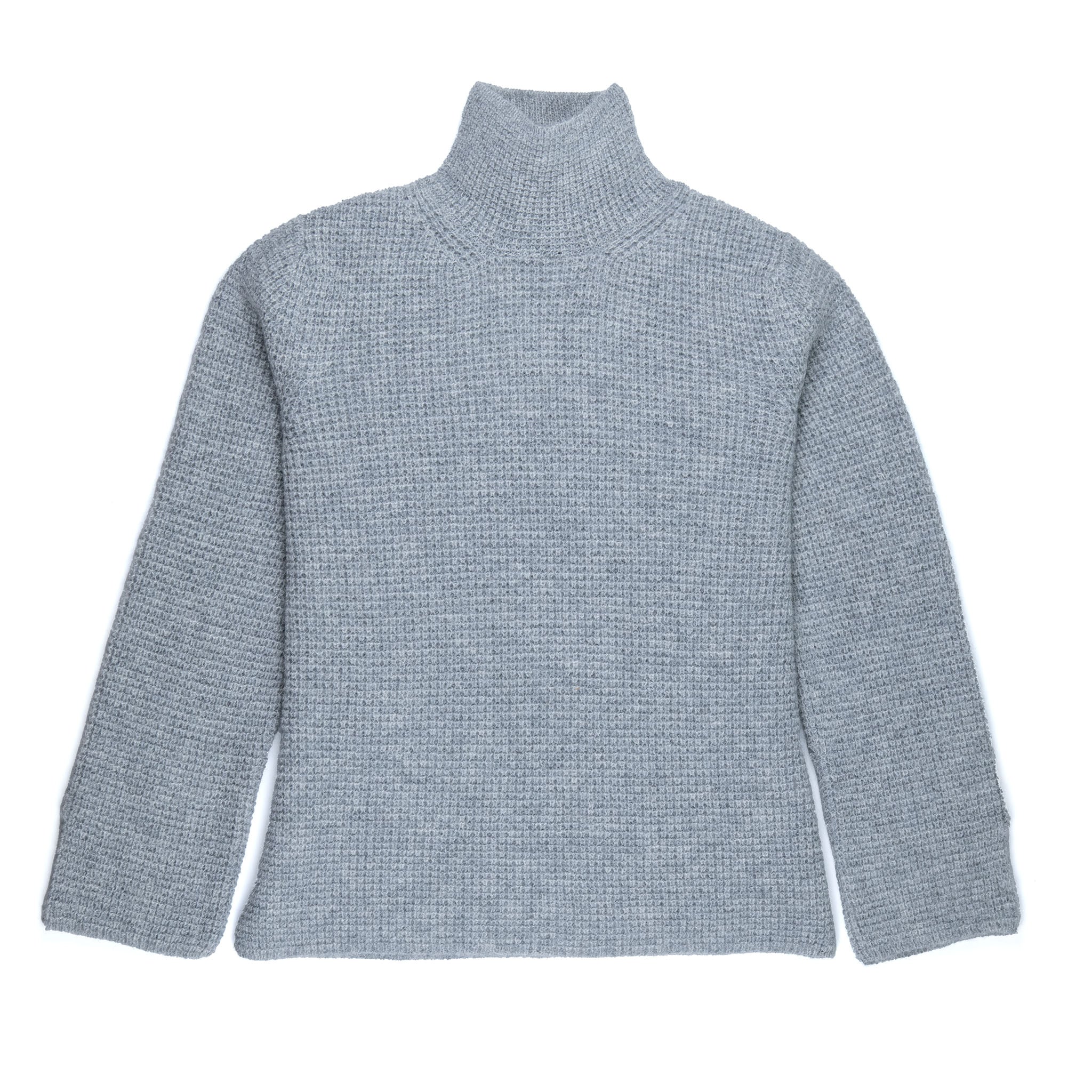 Warmer Alpaka Rollkragenpullover Nuna für Damen in grau von Alpakin