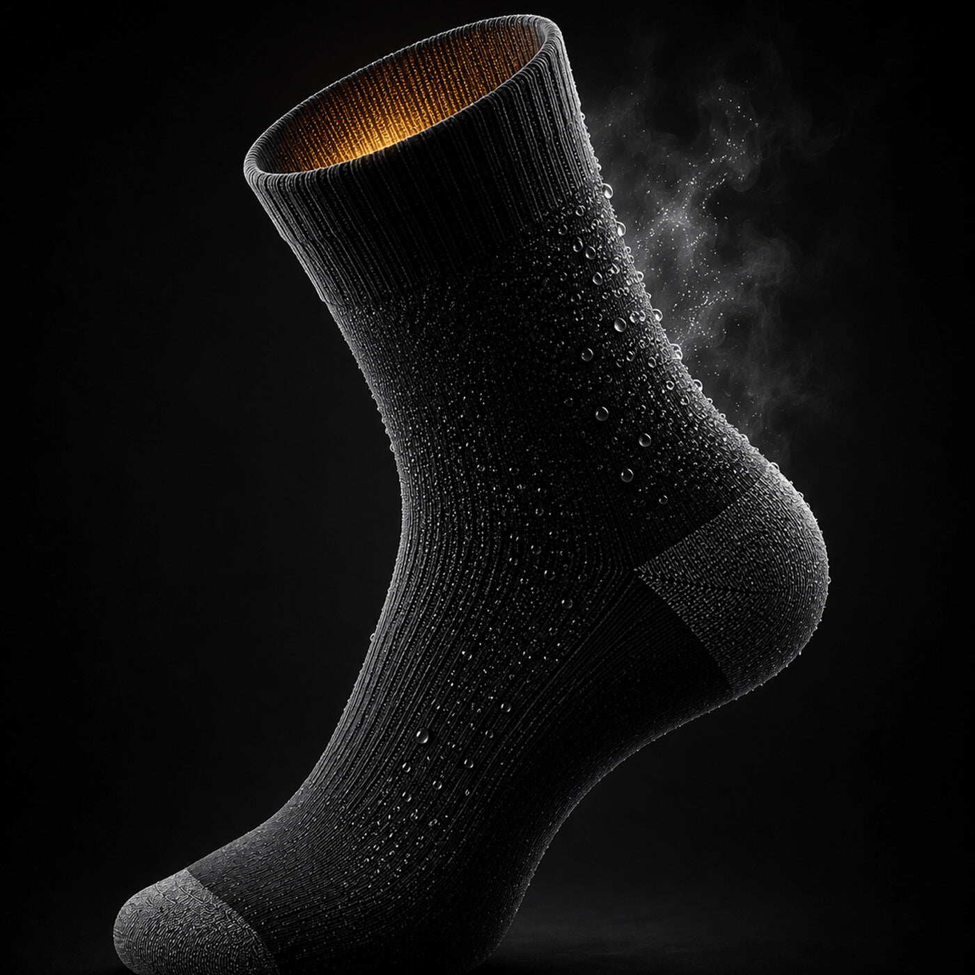 Feuchtigkeit wird bei den Alpaka Wandersocken nach außen transportiert